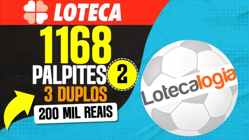 PALPITES PARA A LOTECA 1168 COM 3 DUPLOS APOSTAS PARA FUTEBOL DE SEMANA PALPITES DA LOTECA 1168 DICAS