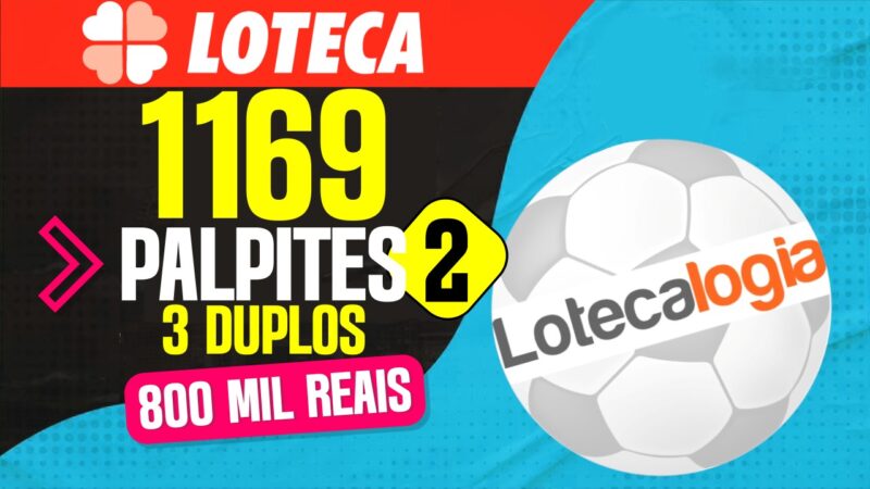 PALPITES LOTECA 1169 MUDANÇA NA GRADE 800 MIL REIAS COM 3 DUPLOS PALPITES E APOSTAS FUTEBOL FINAL DE SEMANA LOTECA