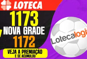 LOTECA 1173 NOVA GRADE E PROGRAMAÇÃO + RESULTADO OFICIAL PREMIAÇÃO DA LOTECA 1172 ACUMULOU OU NÃO
